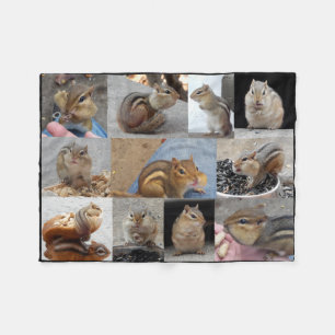 Fleecechipmunk-Decke mit 11 Chipmunks. Fleecedecke