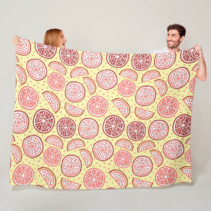 Fleecedecke aus Citrus Pattern