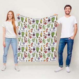 Fleecedecke aus Salad Pattern