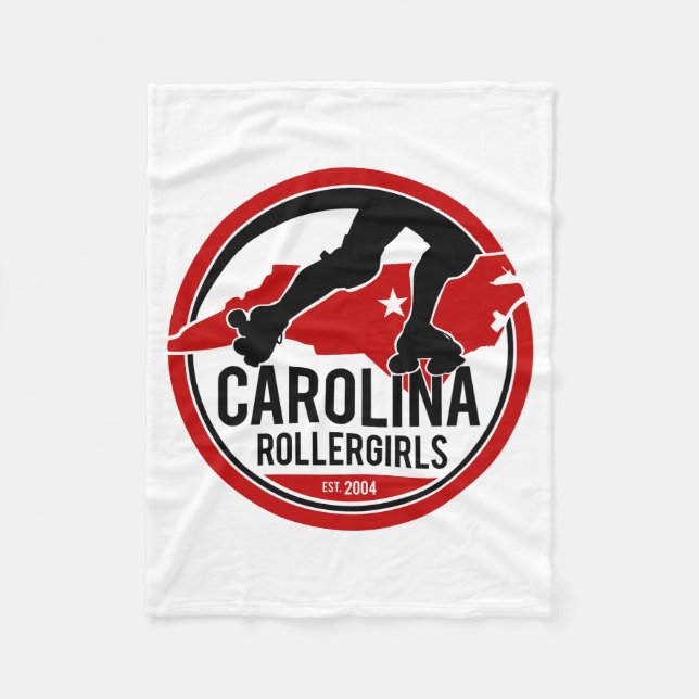 Fleecedecke Carolinas Rollergirls (Vorderseite)