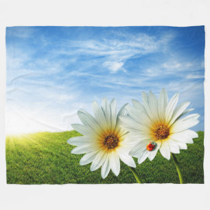 Fleecedecke/Daises mit Damenwanze Fleecedecke
