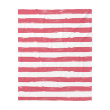 Fleecedecke in Rosa und Weiß