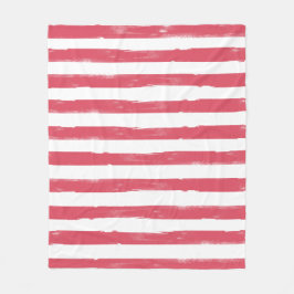 Fleecedecke in Rosa und Weiß