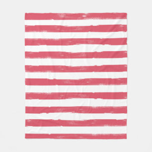 Fleecedecke in Rosa und Weiß