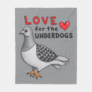 Fleecedecke "Love For The Underdogs" mit Taube