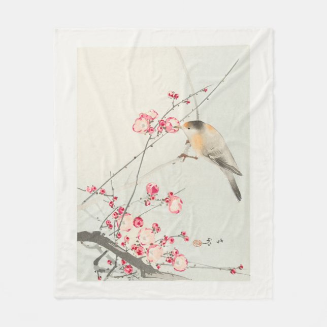 Fleecedecken: OHARA KOSON: SONGBIRD + BLOSSOM Fleecedecke (Vorderseite)