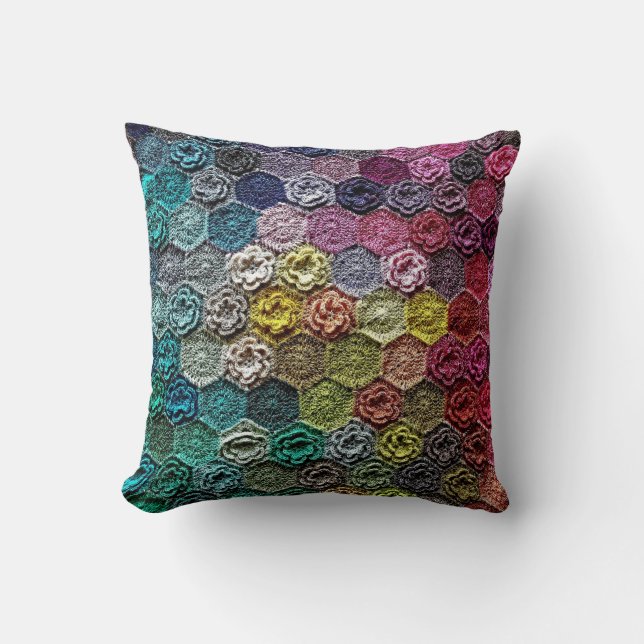 Fleecekissen der Häkelarbeit no2 Kissen (Vorderseite)