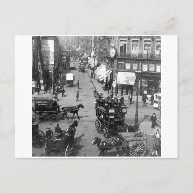 Fleet Street London England, 1901 Großbritannien Postkarte (Vorderseite)