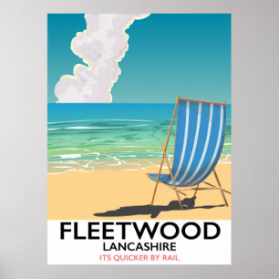 Fleetwood , Lancashire Reiseplakat für die Küste Poster