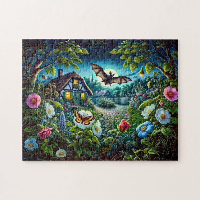 Flehen im Garten bei Nacht Puzzle (Horizontal)