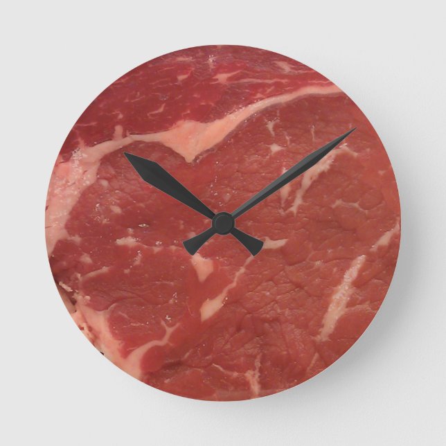 Fleisch-Beschaffenheit Runde Wanduhr (Vorderseite)