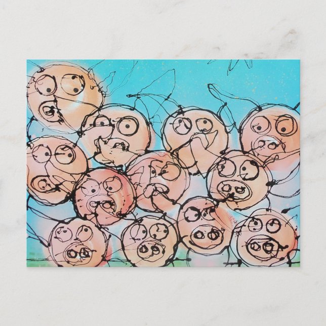 Fleisch die Familie Postkarte (Vorderseite)