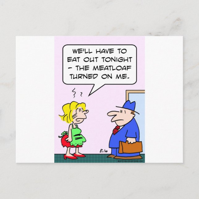 Fleisch drehte sich um mich postkarte (Vorderseite)