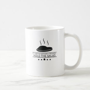 Fleisch essen haben Steak halten die Salat Steak l Kaffeetasse