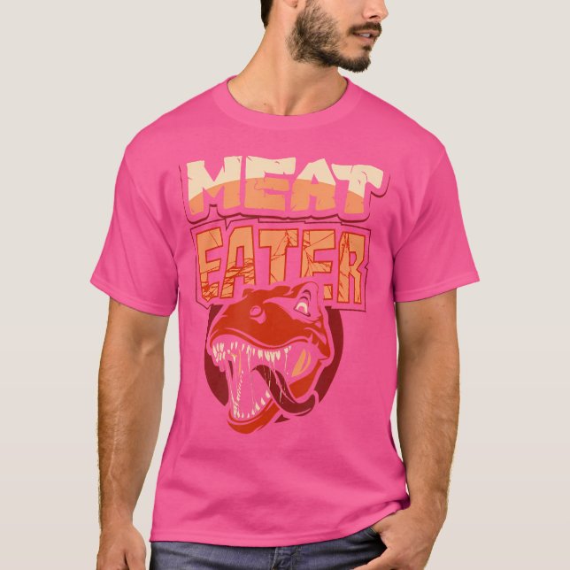Fleisch essen T-Rex Dinosaurier T-Shirt (Vorderseite)