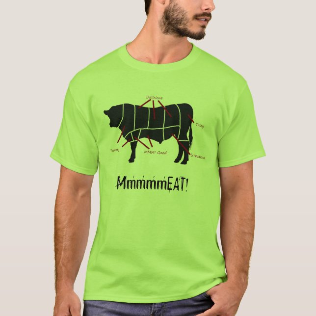 Fleisch-Esser! Lustiges geschmackvolles T-Shirt (Vorderseite)