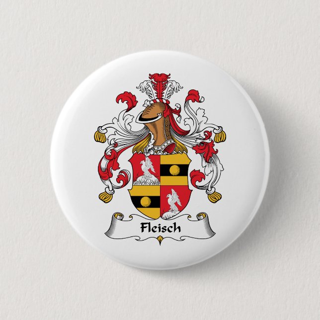Fleisch Familienwappen Button (Vorderseite)