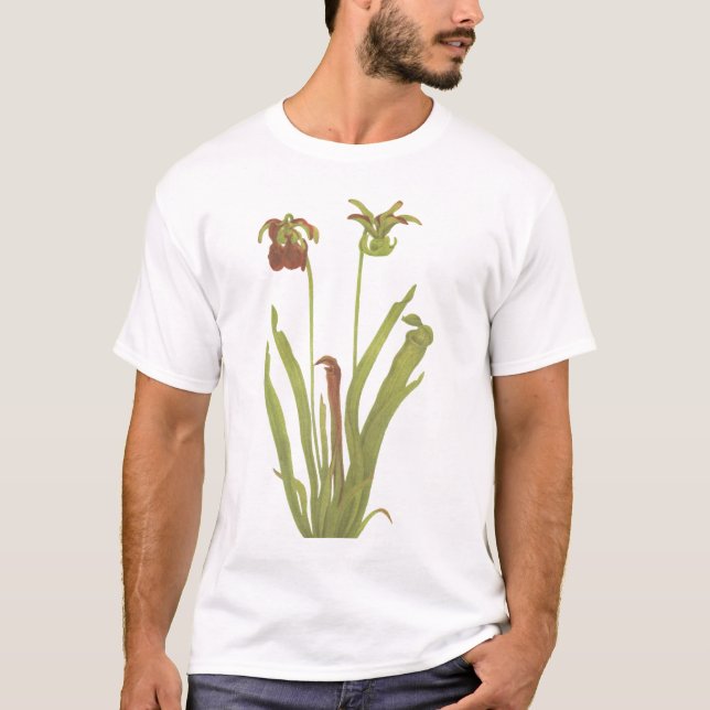 Fleisch fressende Pflanze - Sarracenia rubra T-Shirt (Vorderseite)
