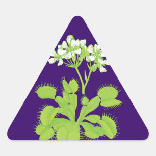 Fleisch fressende Pflanzen-Blumenaufkleber Dreieckiger Aufkleber