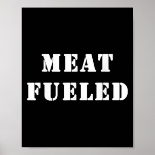 Fleisch gespeist. Fun Keto Carnivore Zitat Poster