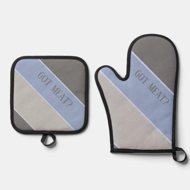 Fleisch got? ofenhandschuh & Topflappen-Set (Vorderseite)