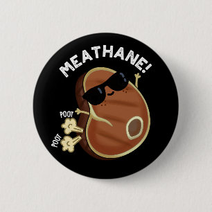 Fleisch-Hane Funny Farting Fleisch Pun Dark BG Button