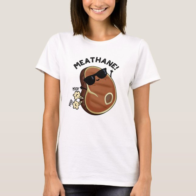 Fleisch-Hane Funny Farting Meat Pun T-Shirt (Vorderseite)