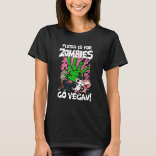 Fleisch ist für Zombies gehen Vegane Halloween-Kos T-Shirt