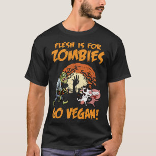 Fleisch ist für Zombies gehen Vegane lustige Hallo T-Shirt