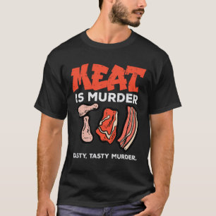 Fleisch ist lecker Bbq lustige Barbecue-Grill Männ T-Shirt