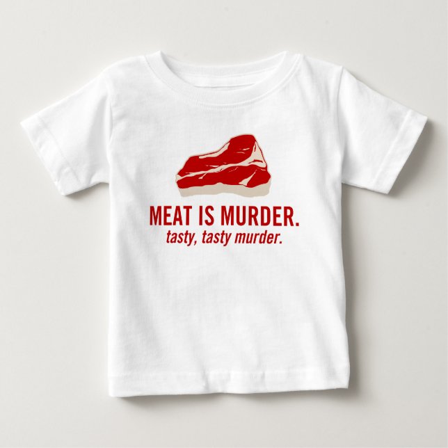 Fleisch ist Mord, geschmackvoller Mord Baby T-shirt (Vorderseite)