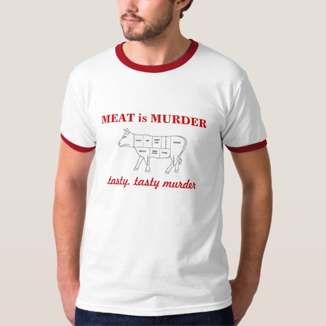 FLEISCH ist MORD, geschmackvolles, geschmackvolles T-Shirt (Vorderseite)