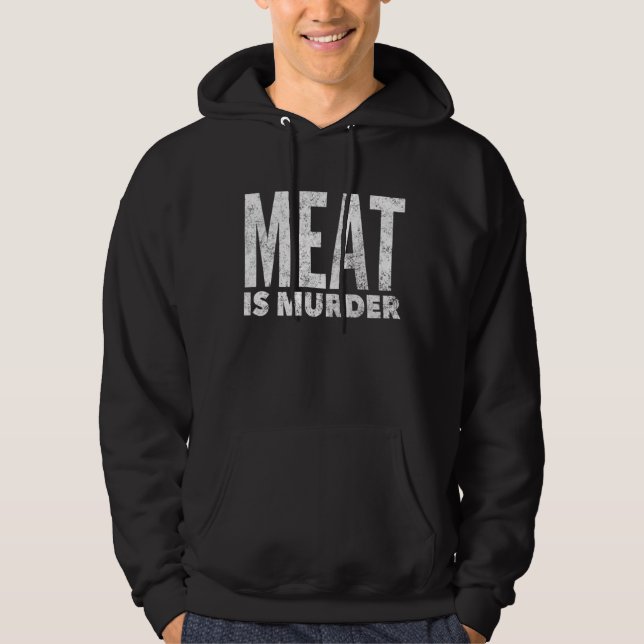 Fleisch ist Mord grün Hoodie (Vorderseite)