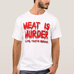 Fleisch ist Mord-lustiger T - Shirt-Spaß T-Shirt