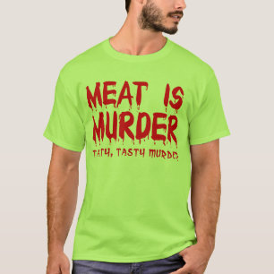 Fleisch ist Mord Lustiges T-Shirt Humor