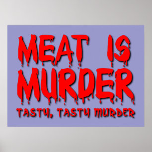 Fleisch ist Murder Funny Poster Spaß