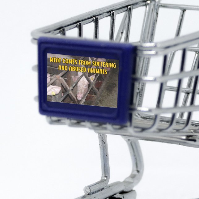 Fleisch kommt aus Leiden, Veganem Aktivismus Rechteckiger Aufkleber (Von Creator hochgeladen)
