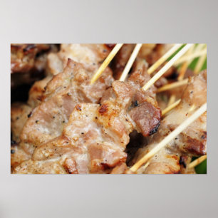 Fleisch nach thailändischer Tradition zubereitet Poster