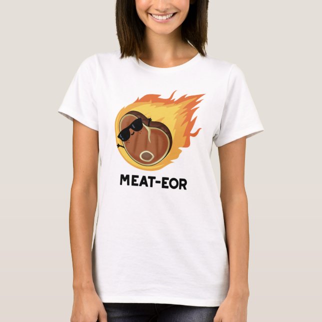 Fleisch oder Funny Meat Steak Pun T-Shirt (Vorderseite)