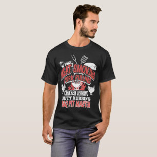 Fleisch-rauchendes Schweinefleisch, das T-Shirt