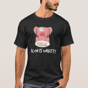 Fleisch räuchern Bacon ist was Grillen Schweinebau T-Shirt