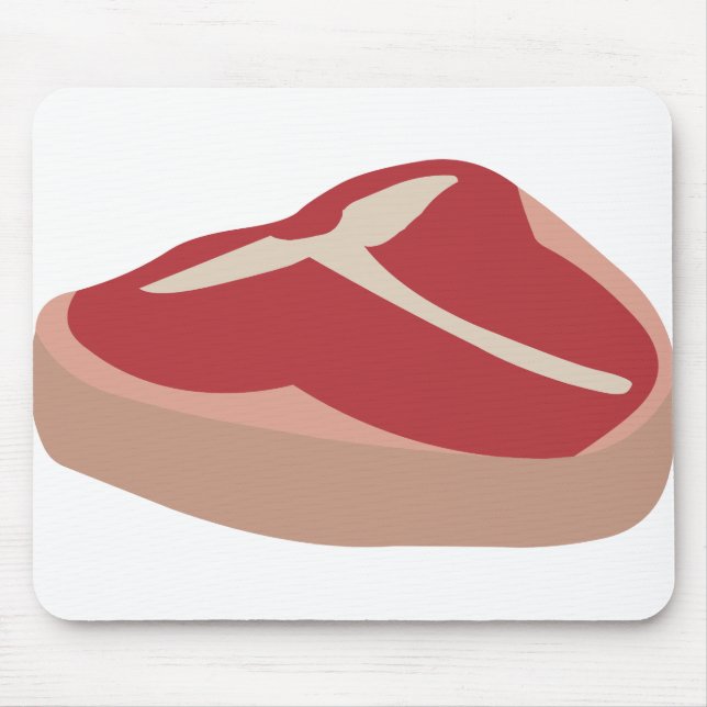 Fleisch Roh Steak Frisches Protein Schweineschlitt Mousepad (Vorne)