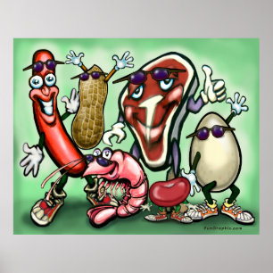 Fleisch und Eiweißposter Poster