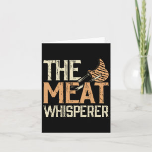 Fleisch Whisperer Funny Vintag Grillen Grillen Smo Karte