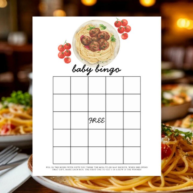 Fleischbällchen - Babyshower-Bingo-Spiel (Von Creator hochgeladen)