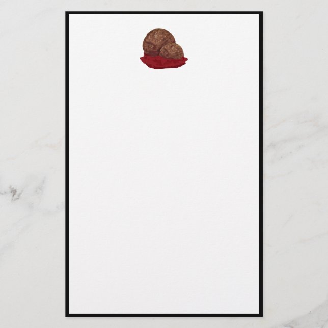 Fleischbällchen in Sauce Briefpapier (Vorderseite)