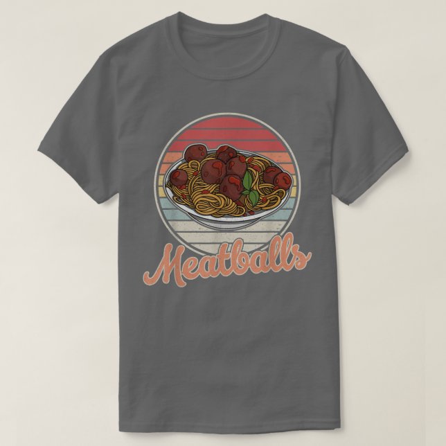 Fleischbällchen Spaghetti Küche italy Metzger Köch T-Shirt (Design vorne)