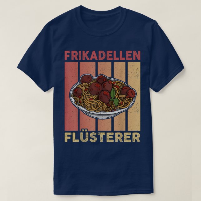 Fleischbällchen Spaghetti Küche italy Metzger Köch T-Shirt (Design vorne)
