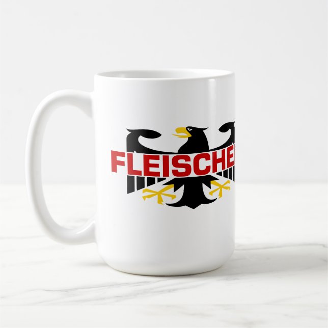 Fleischer Familienname Tasse (Links)