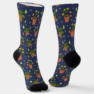 Fleischfresser Pflanze Nepenthes und Venus Fliegen Socken